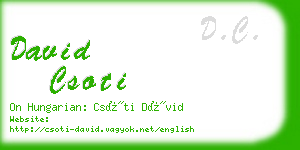 david csoti business card